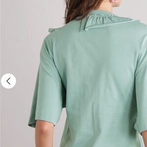 DRIES VAN NOTEN
Appliquéd ruffled cotton-jersey T-shirt